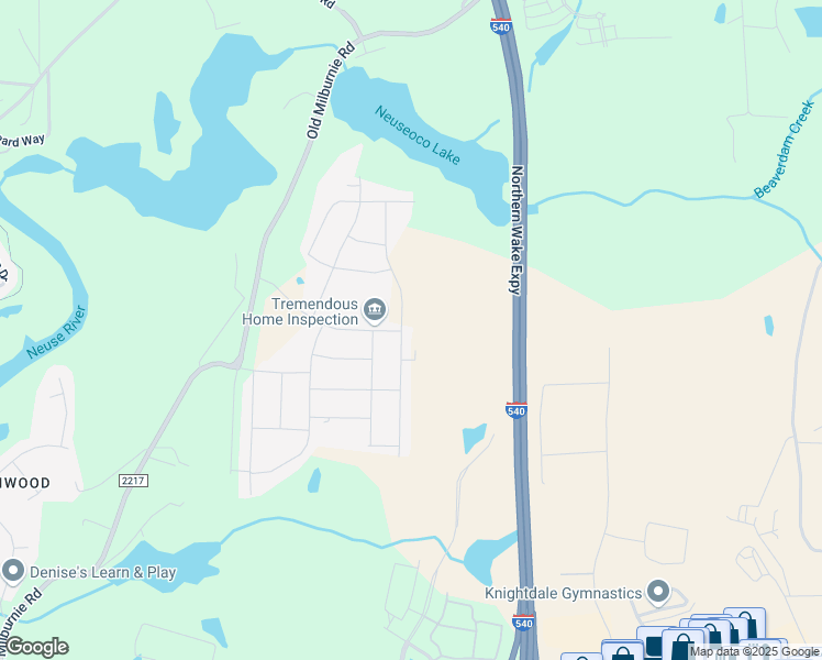 map of restaurants, bars, coffee shops, grocery stores, and more near in Knightdale