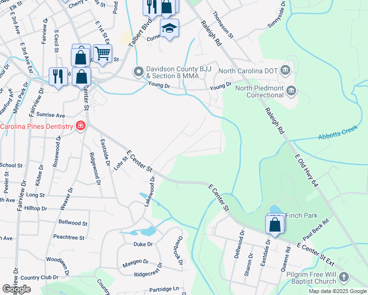 map of restaurants, bars, coffee shops, grocery stores, and more near 109 Druid Hills Drive in Lexington