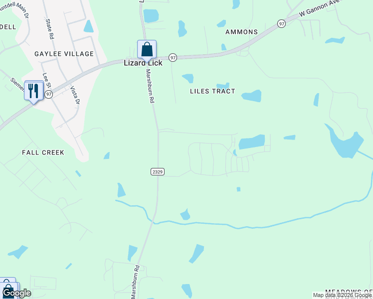 map of restaurants, bars, coffee shops, grocery stores, and more near 1528 Marshburn Road in Wendell