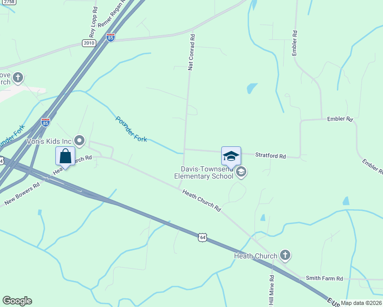 map of restaurants, bars, coffee shops, grocery stores, and more near 314 Nat Conrad Road in Lexington