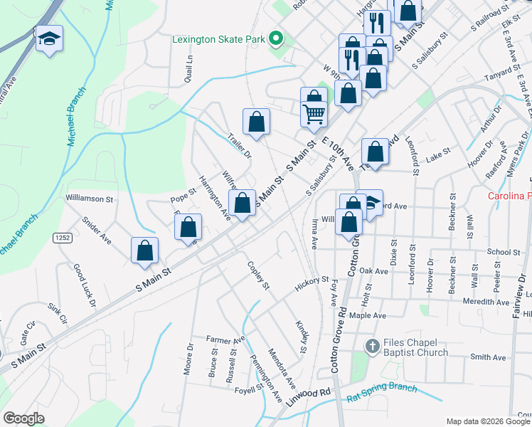 map of restaurants, bars, coffee shops, grocery stores, and more near 150 East 13th Avenue in Lexington