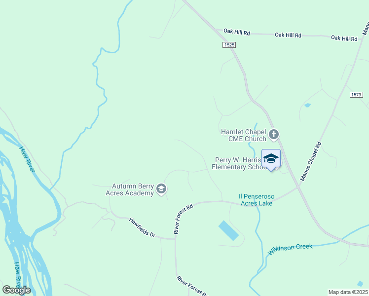 map of restaurants, bars, coffee shops, grocery stores, and more near 327 Harrison Pond Drive in Pittsboro