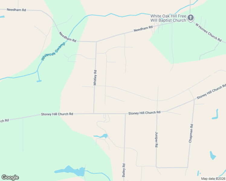 map of restaurants, bars, coffee shops, grocery stores, and more near 9213 Whitley Road in Bailey