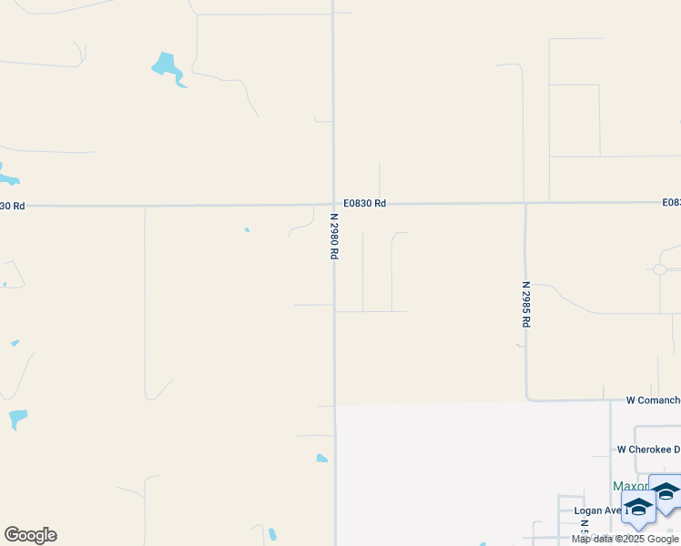 map of restaurants, bars, coffee shops, grocery stores, and more near N2980 Road in Cashion