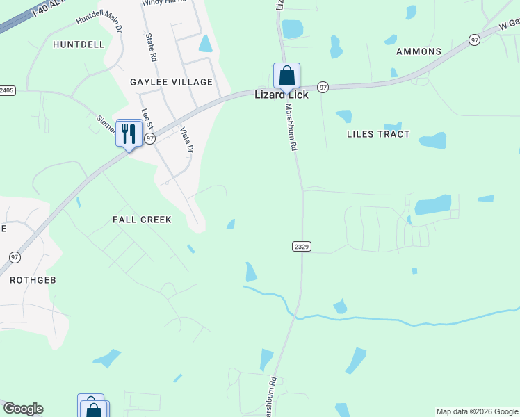 map of restaurants, bars, coffee shops, grocery stores, and more near 1525 Marshburn Road in Wendell