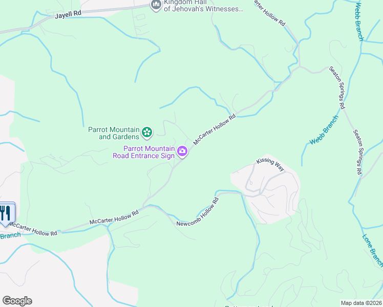 map of restaurants, bars, coffee shops, grocery stores, and more near 1514 McCarter Hollow Road in Sevierville