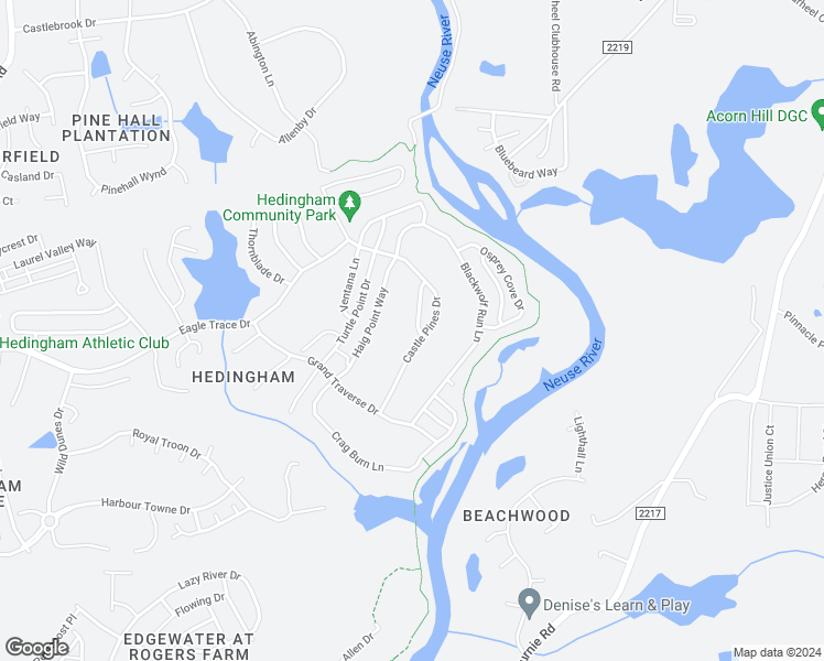 map of restaurants, bars, coffee shops, grocery stores, and more near 5305 Sahalee Way in Raleigh