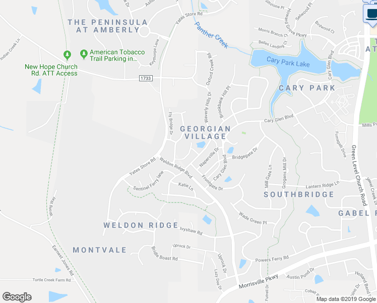 map of restaurants, bars, coffee shops, grocery stores, and more near 727 Transom View Way in Cary