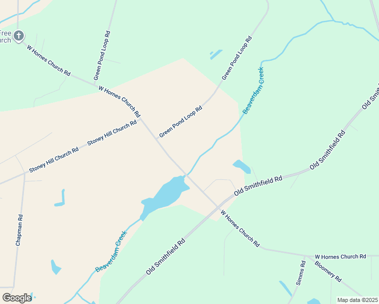 map of restaurants, bars, coffee shops, grocery stores, and more near 3038 West Hornes Church Road in Bailey