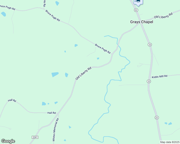 map of restaurants, bars, coffee shops, grocery stores, and more near 5092 Old Liberty Road in Franklinville