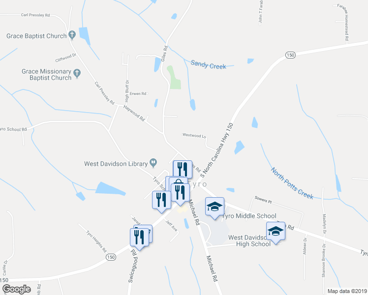 map of restaurants, bars, coffee shops, grocery stores, and more near 278 Giles Road in Lexington