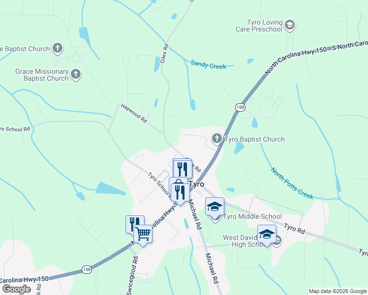 map of restaurants, bars, coffee shops, grocery stores, and more near 278 Giles Road in Lexington