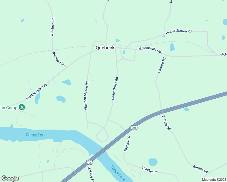 map of restaurants, bars, coffee shops, grocery stores, and more near 370 Cedar Grove Road in Quebeck