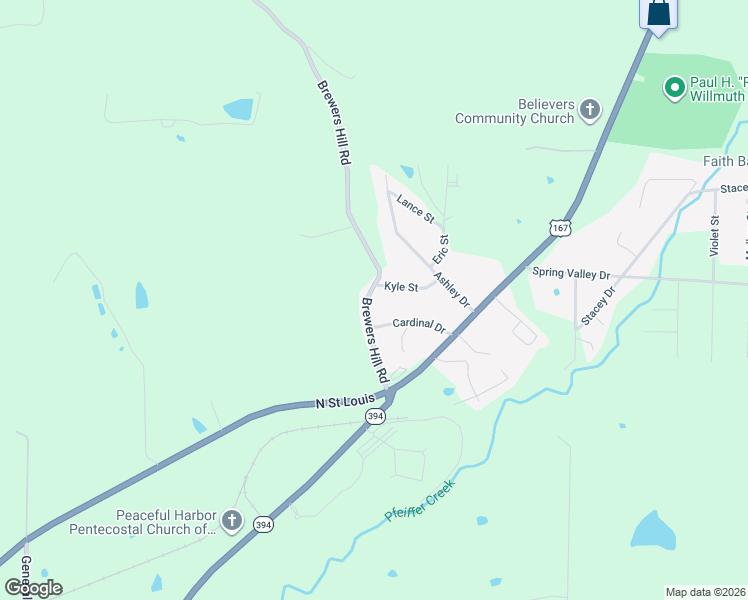 map of restaurants, bars, coffee shops, grocery stores, and more near 166 Brewers Hill Road in Batesville