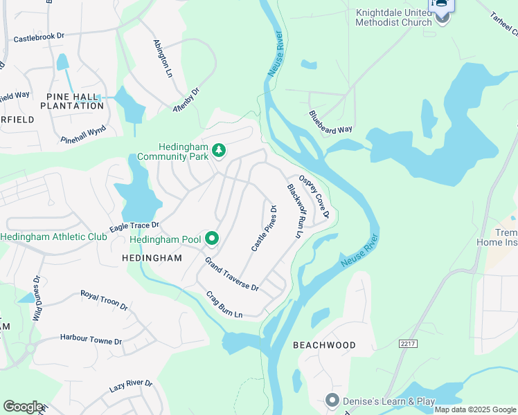 map of restaurants, bars, coffee shops, grocery stores, and more near 2148 Haig Point Way in Raleigh