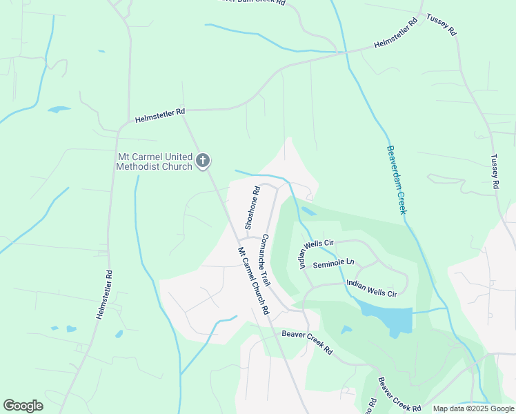 map of restaurants, bars, coffee shops, grocery stores, and more near 107 Shoshone Road in Lexington