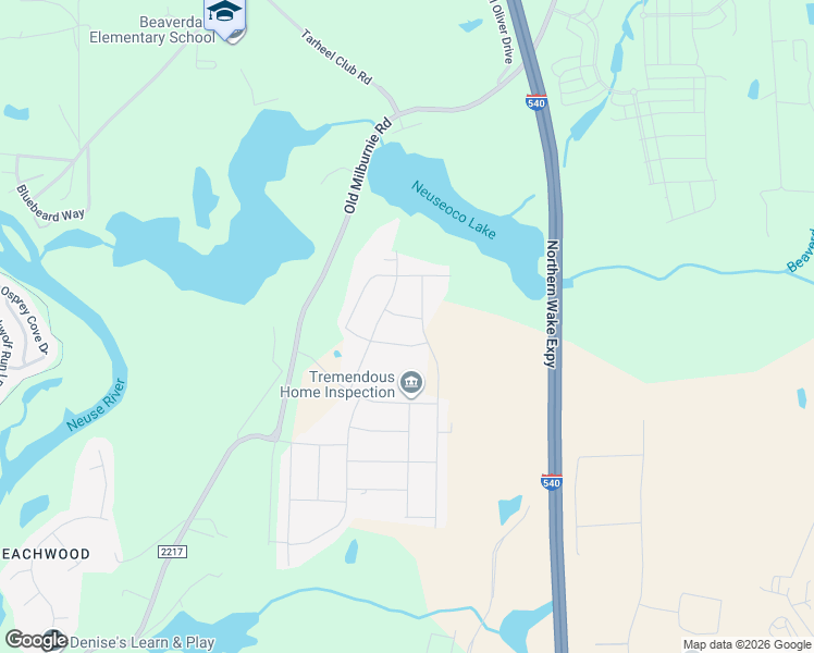 map of restaurants, bars, coffee shops, grocery stores, and more near 3516 New Town Road in Raleigh
