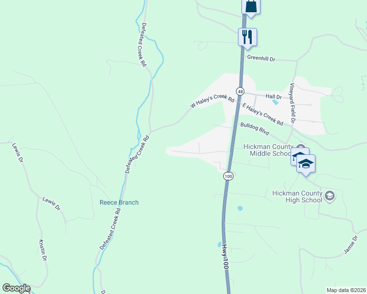 map of restaurants, bars, coffee shops, grocery stores, and more near 726 Hickory Street in Centerville