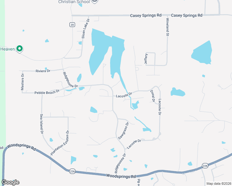 map of restaurants, bars, coffee shops, grocery stores, and more near 2414 Ridgepointe Drive in Jonesboro