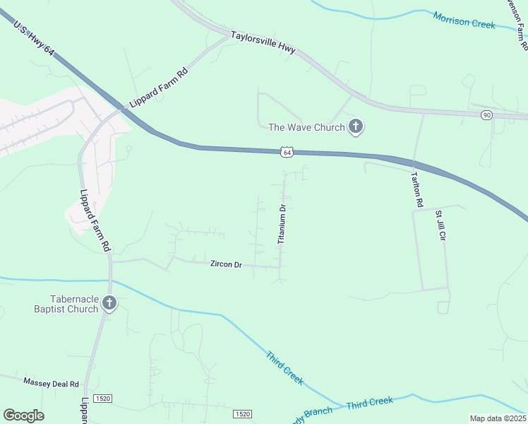 map of restaurants, bars, coffee shops, grocery stores, and more near 150 Peridot Drive in Statesville