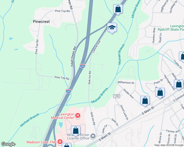 map of restaurants, bars, coffee shops, grocery stores, and more near 300-598 Odellowen Road in Lexington