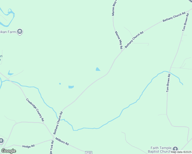 map of restaurants, bars, coffee shops, grocery stores, and more near 3695 Bethany Church Road in Franklinville