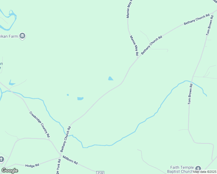 map of restaurants, bars, coffee shops, grocery stores, and more near 3695 Bethany Church Road in Franklinville