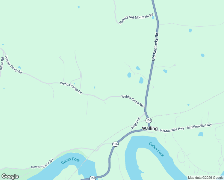 map of restaurants, bars, coffee shops, grocery stores, and more near 477 Webbs Camp Road in Walling