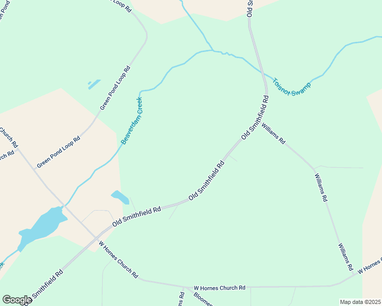 map of restaurants, bars, coffee shops, grocery stores, and more near 10624 Old Smithfield Road in Bailey
