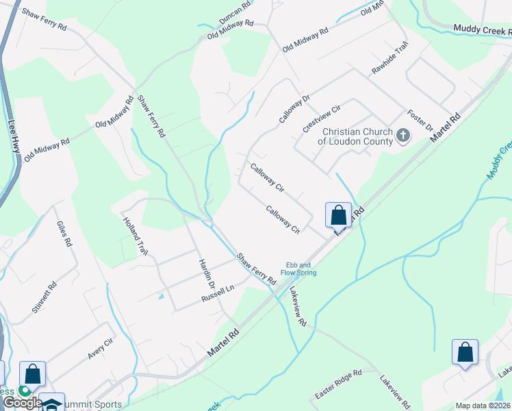 map of restaurants, bars, coffee shops, grocery stores, and more near 2404 Calloway Circle in Lenoir City