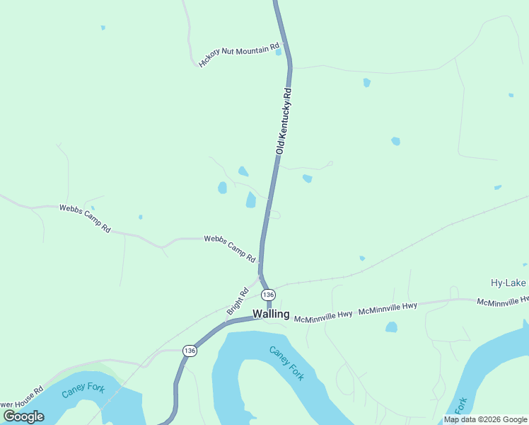 map of restaurants, bars, coffee shops, grocery stores, and more near 19408 Old Kentucky Road in Walling