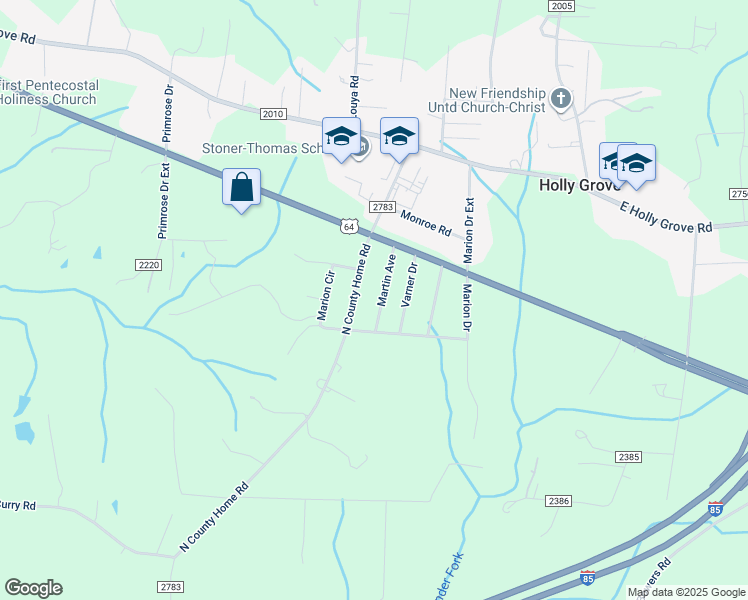 map of restaurants, bars, coffee shops, grocery stores, and more near 246 Martin Avenue in Lexington