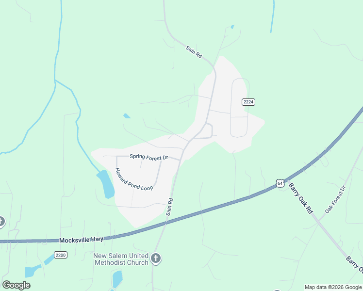 map of restaurants, bars, coffee shops, grocery stores, and more near 197 Sain Road in Statesville