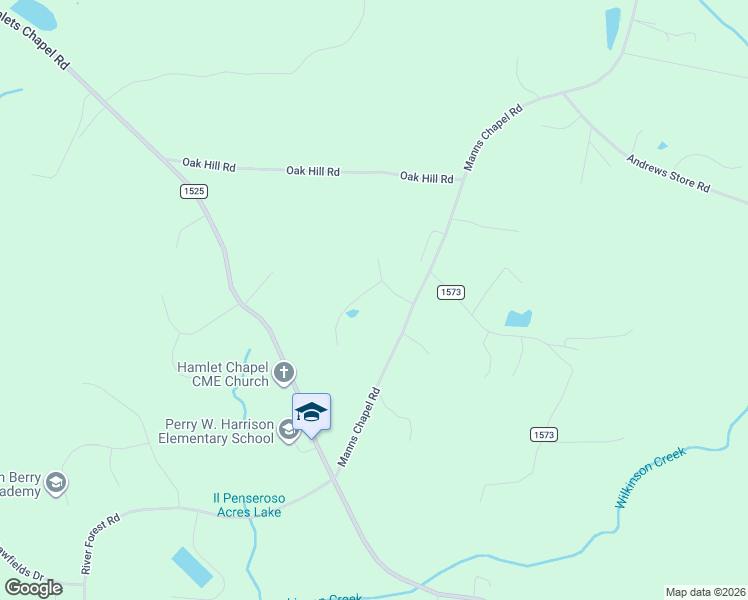 map of restaurants, bars, coffee shops, grocery stores, and more near 21 Winthrop Road in Pittsboro