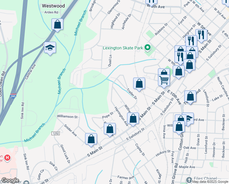 map of restaurants, bars, coffee shops, grocery stores, and more near 335 Wilfred Avenue in Lexington