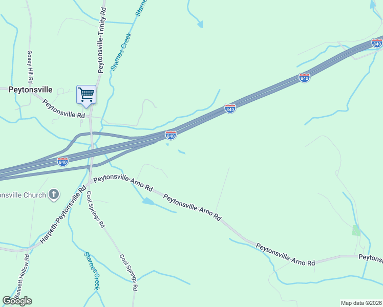 map of restaurants, bars, coffee shops, grocery stores, and more near 6414 Peytonsville-Arno Road in College Grove
