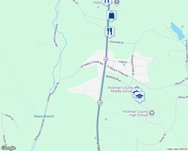 map of restaurants, bars, coffee shops, grocery stores, and more near 1107 Chestnut Street in Centerville