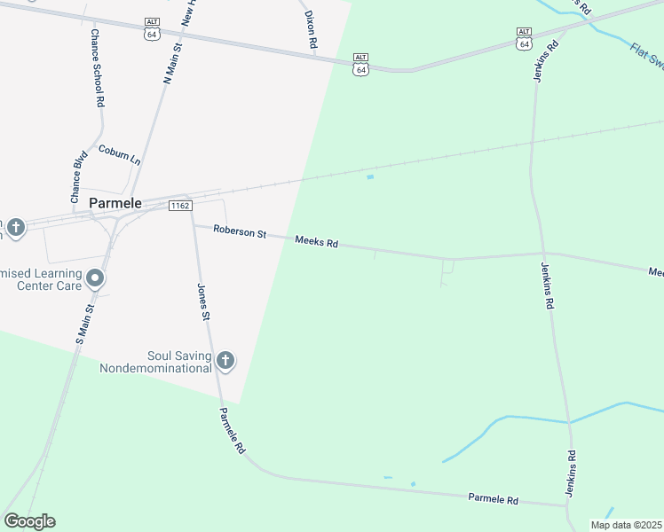 map of restaurants, bars, coffee shops, grocery stores, and more near 1046 Meeks Road in Robersonville
