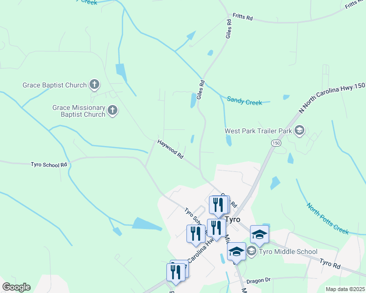 map of restaurants, bars, coffee shops, grocery stores, and more near 498 Giles Road in Lexington