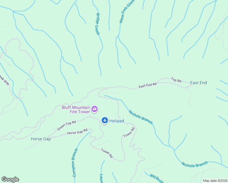 map of restaurants, bars, coffee shops, grocery stores, and more near 2592 Bluff Mountain Road in Pigeon Forge
