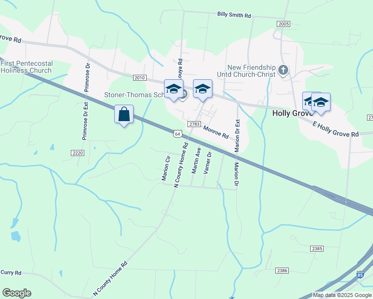 map of restaurants, bars, coffee shops, grocery stores, and more near 246 Martin Avenue in Lexington