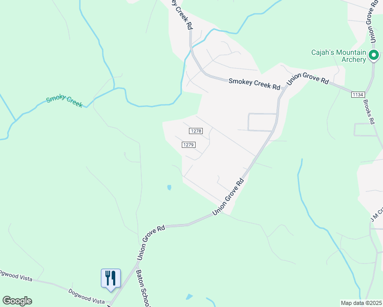 map of restaurants, bars, coffee shops, grocery stores, and more near 2584 Trenton Park in Lenoir