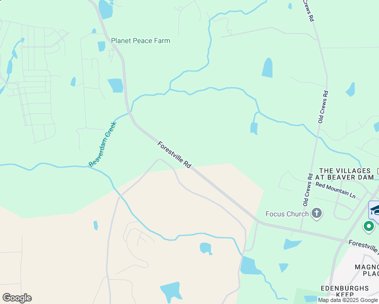 map of restaurants, bars, coffee shops, grocery stores, and more near 6601 Forestville Road in Raleigh