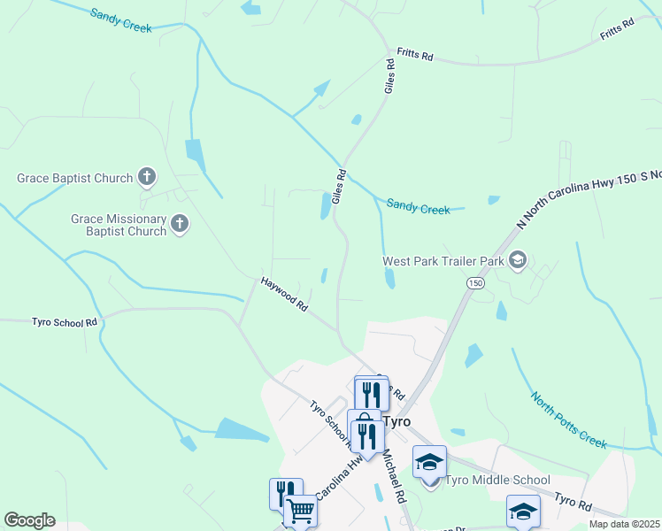 map of restaurants, bars, coffee shops, grocery stores, and more near 559 Giles Road in Lexington