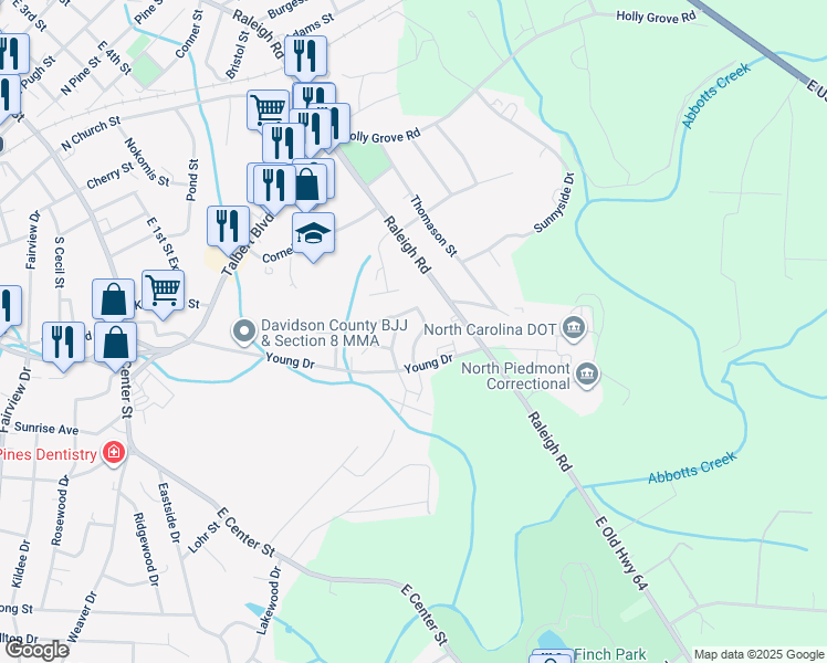 map of restaurants, bars, coffee shops, grocery stores, and more near 105 Theodore Avenue in Lexington