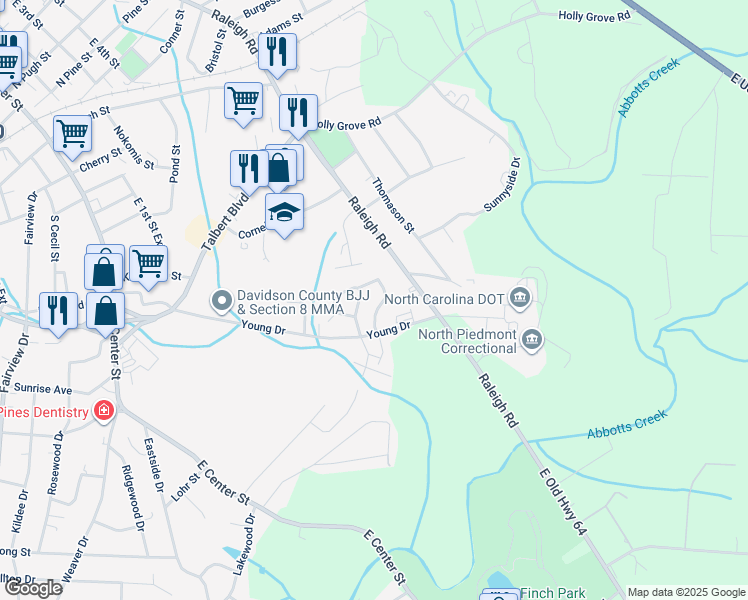 map of restaurants, bars, coffee shops, grocery stores, and more near 105 Theodore Avenue in Lexington