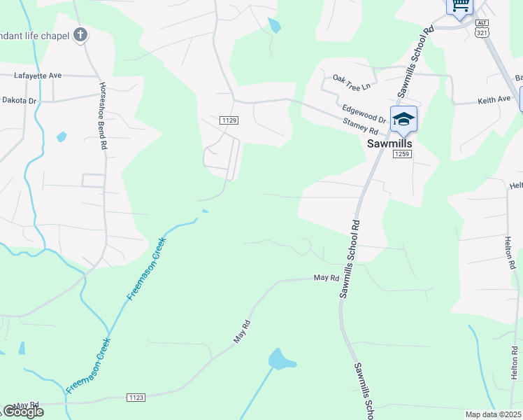 map of restaurants, bars, coffee shops, grocery stores, and more near 2105 White Pine Drive in Granite Falls