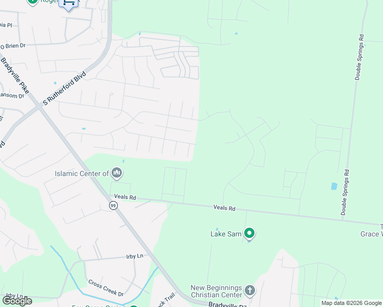map of restaurants, bars, coffee shops, grocery stores, and more near 1909 Ozark Court in Murfreesboro