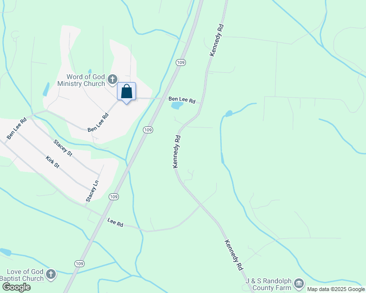 map of restaurants, bars, coffee shops, grocery stores, and more near 3091 Kennedy Road in Thomasville