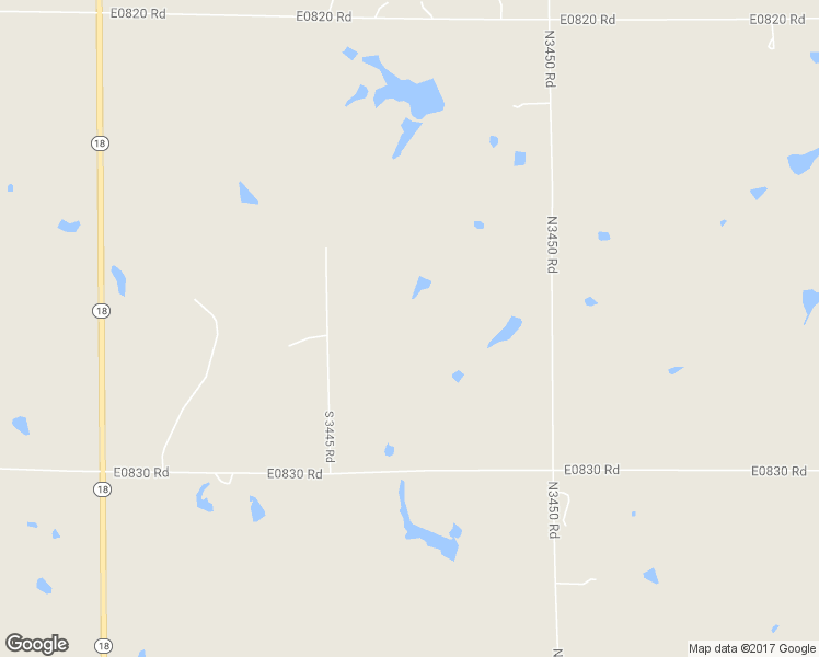 map of restaurants, bars, coffee shops, grocery stores, and more near 820764 South 3445 Road in Agra